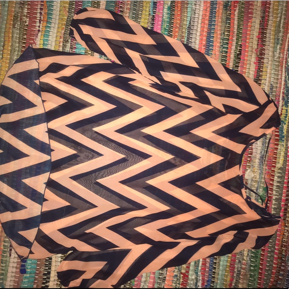 Chevron pattern blouse
